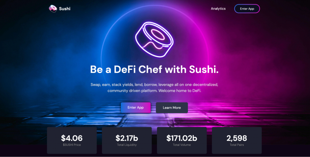 automated market maker SushiSwap (SUSHI)