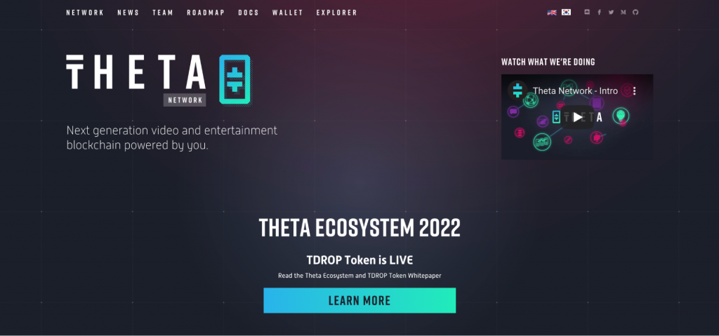 THETA video streaming decentralized app
