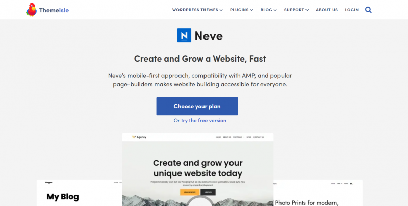 Neve – Super Fast, AMP & Gutenberg-Ready WordPress