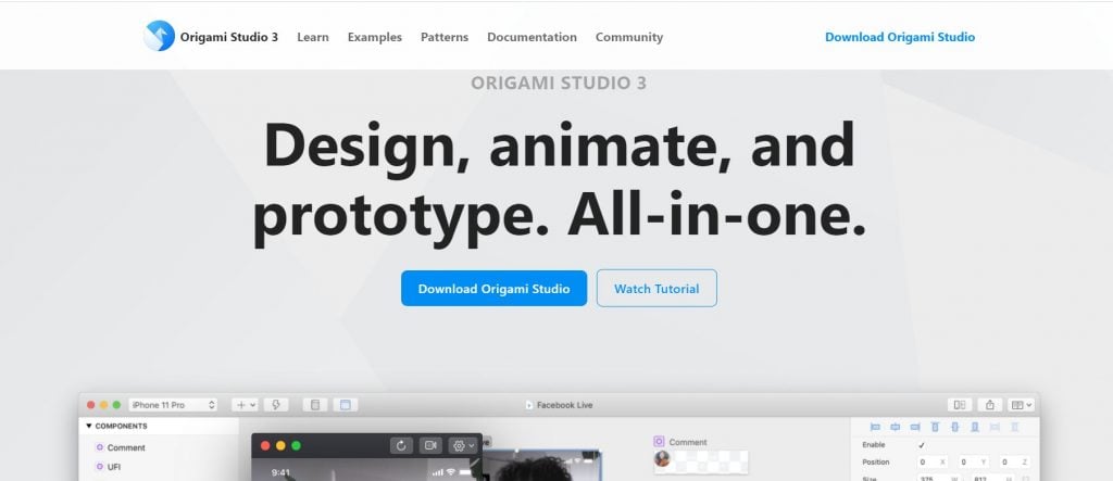 origami studio design tool