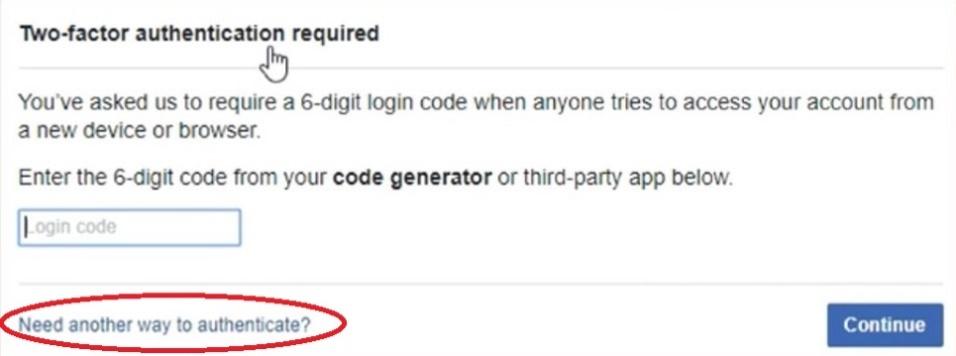 Not able to log in to my account because of the Code Generator