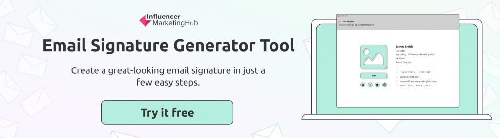 free email signature generator tool InfluencerMarketingHub