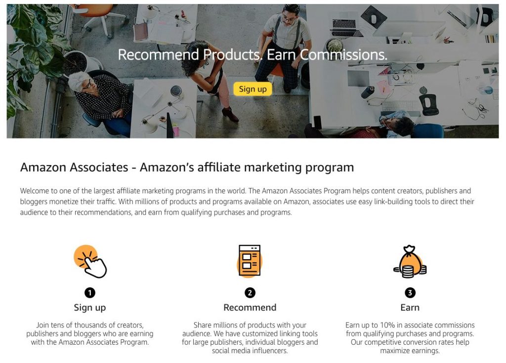 Amazon Associates affiliate marketing program