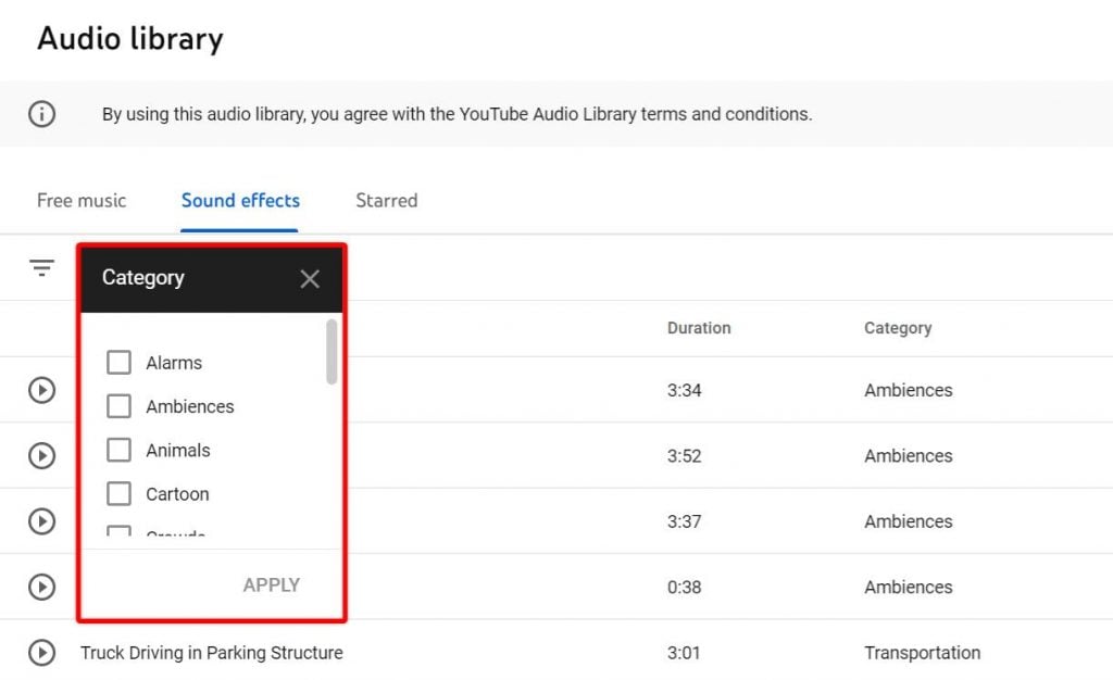 Audio Library YouTube Studio Google Chrome 2022 04 06 At 10.53.34 AM 1024x626 