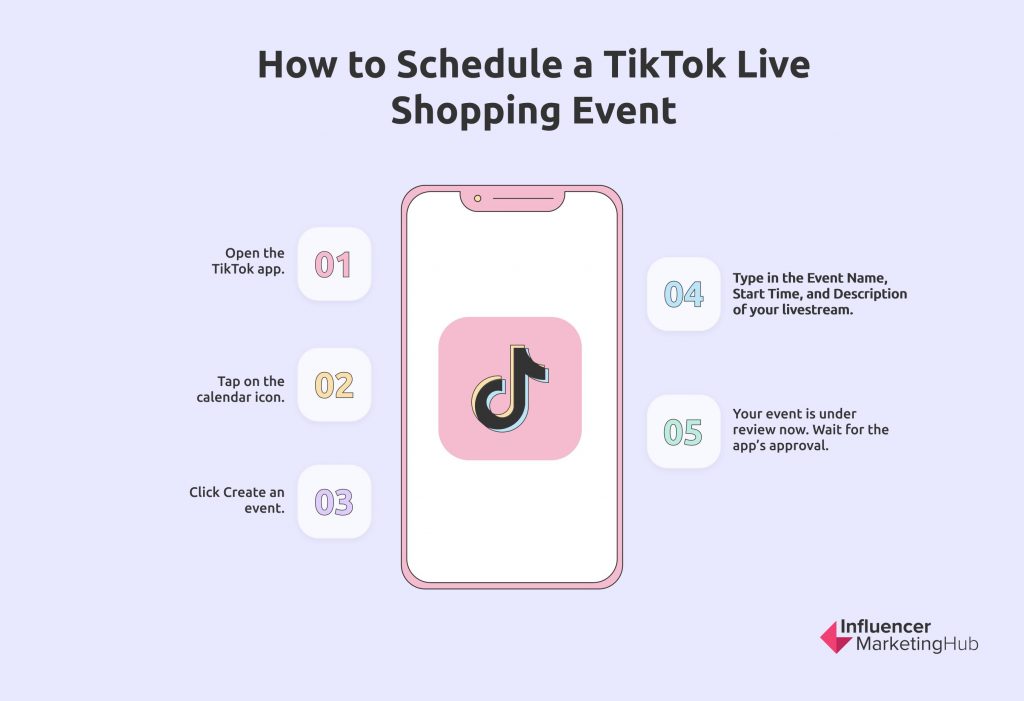 Schedule TikTok live shopping event