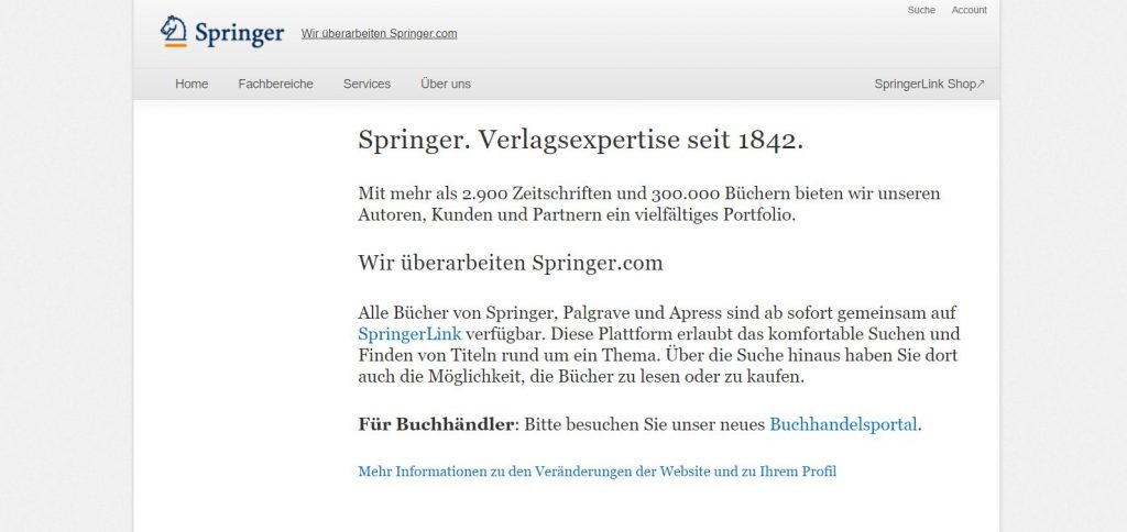 Springer International fuhrender Wissenschaftsve