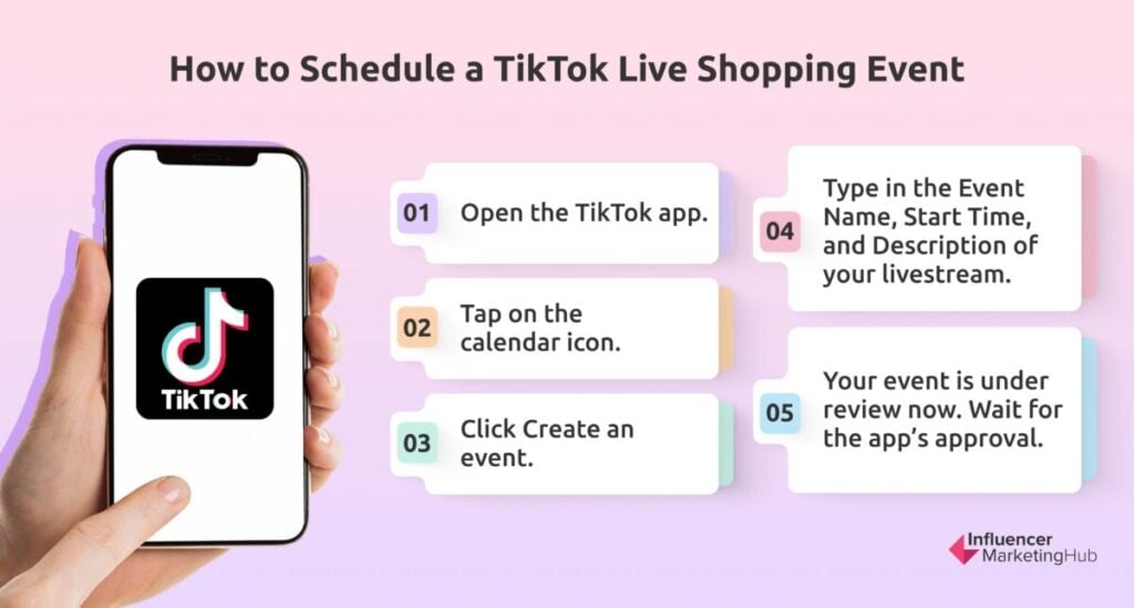 How to schedule a TikTok live shopping event