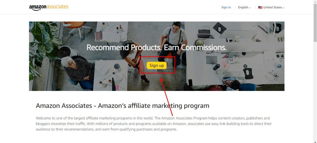 Amazon associates website