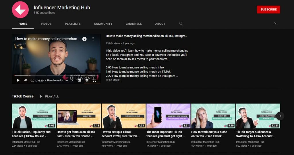 Influencer Marketing Hub YouTube