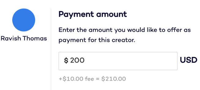 Creator.co payment negotiation 