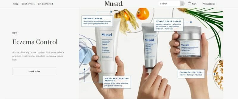 Murad Skin Care website