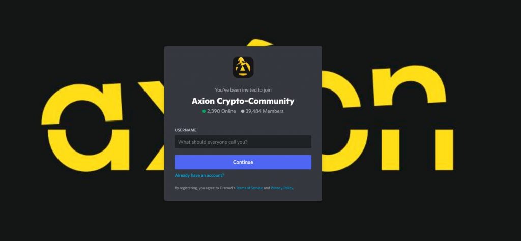 Axion is a Discord community