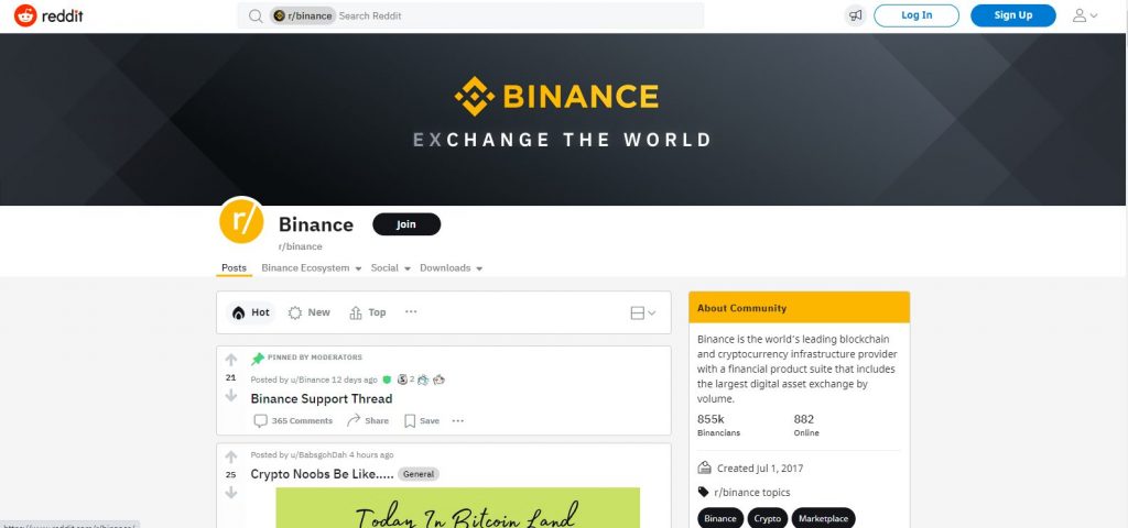 Binance is a cryptocurrency trading platform
