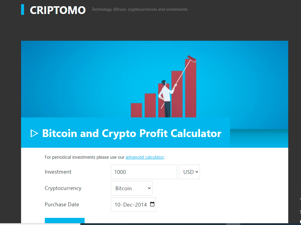 Criptomo is bitcoin calculator