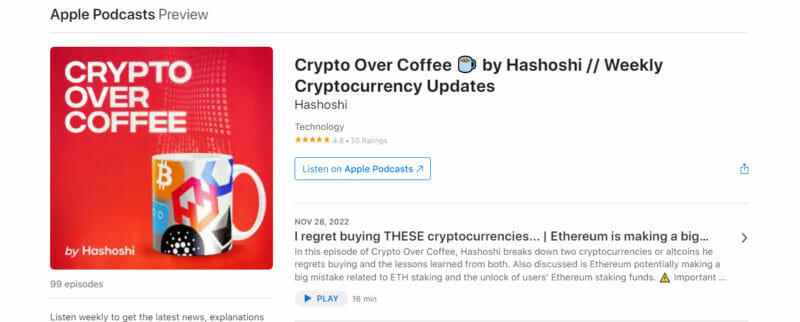 Crypto Over Coffee by hashoshi podcast