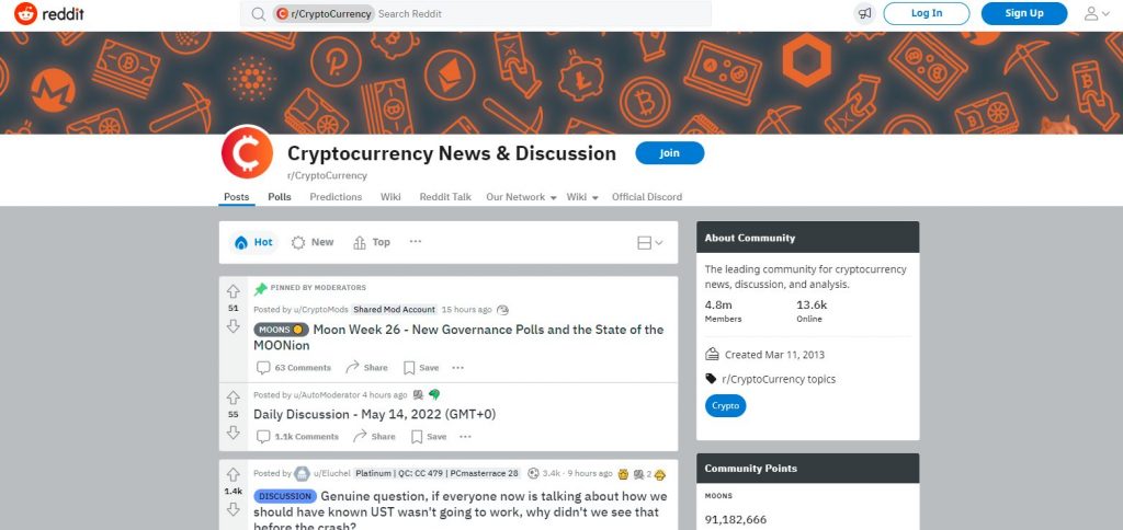 R/Cryptocurrencies about politics of cryptocurrency