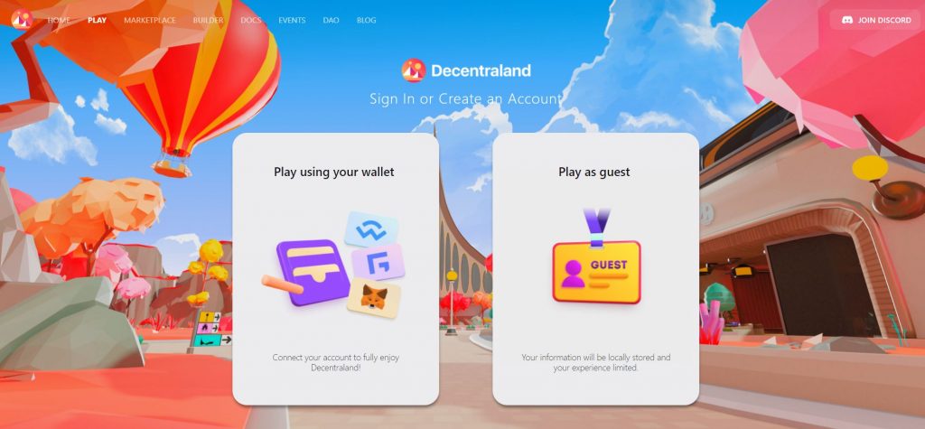 Decentraland is a virtual reality game