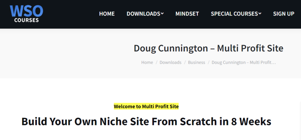 Multi-profit Niche Site Course