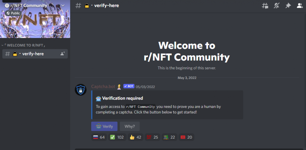 Grupo Discord com NFT integrado- Fraternidade