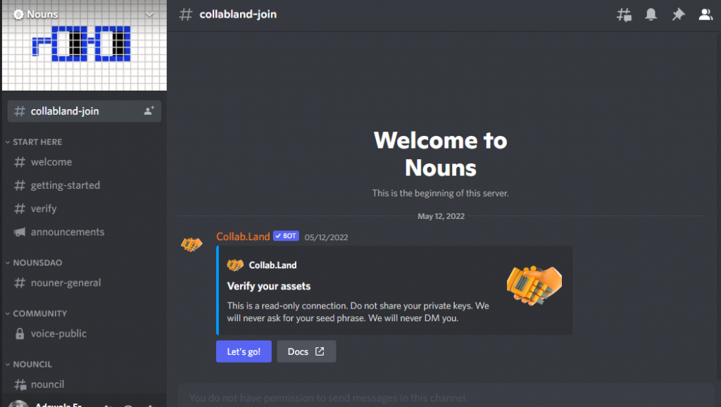 Nouns is Discord group