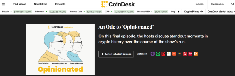 Opinionated with Ben Schiller podcast
