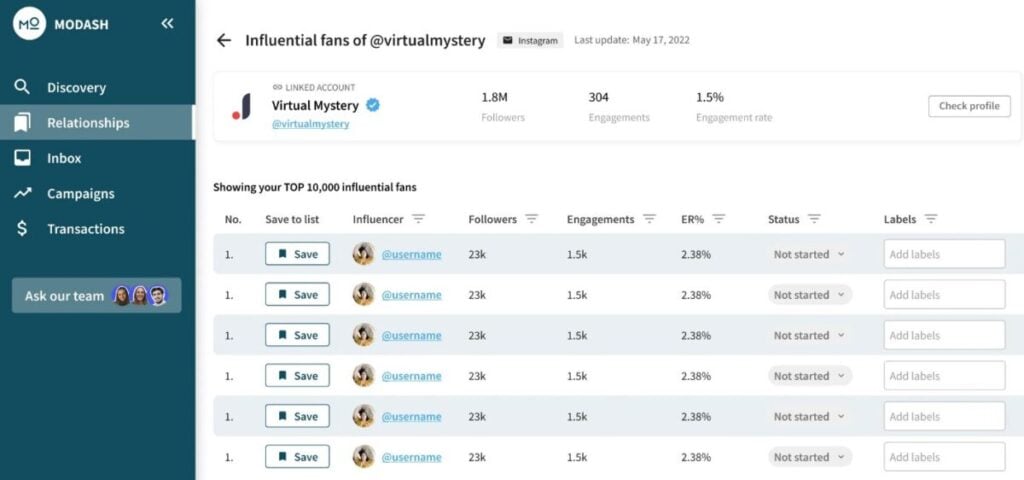 Instagram Influencer Search Tools Modash