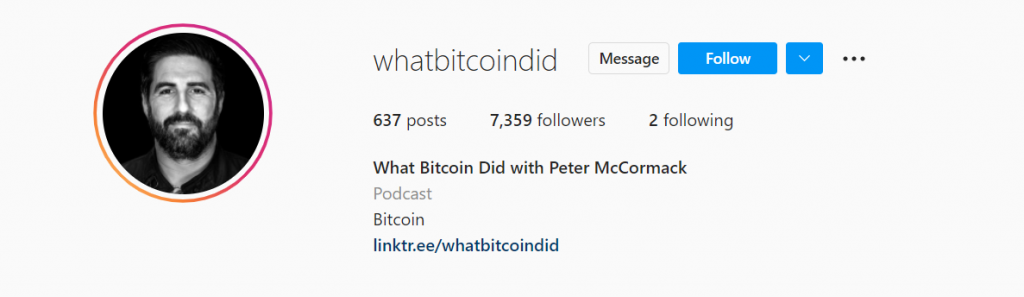 Peter McCormack Instagram Crypto Influencer