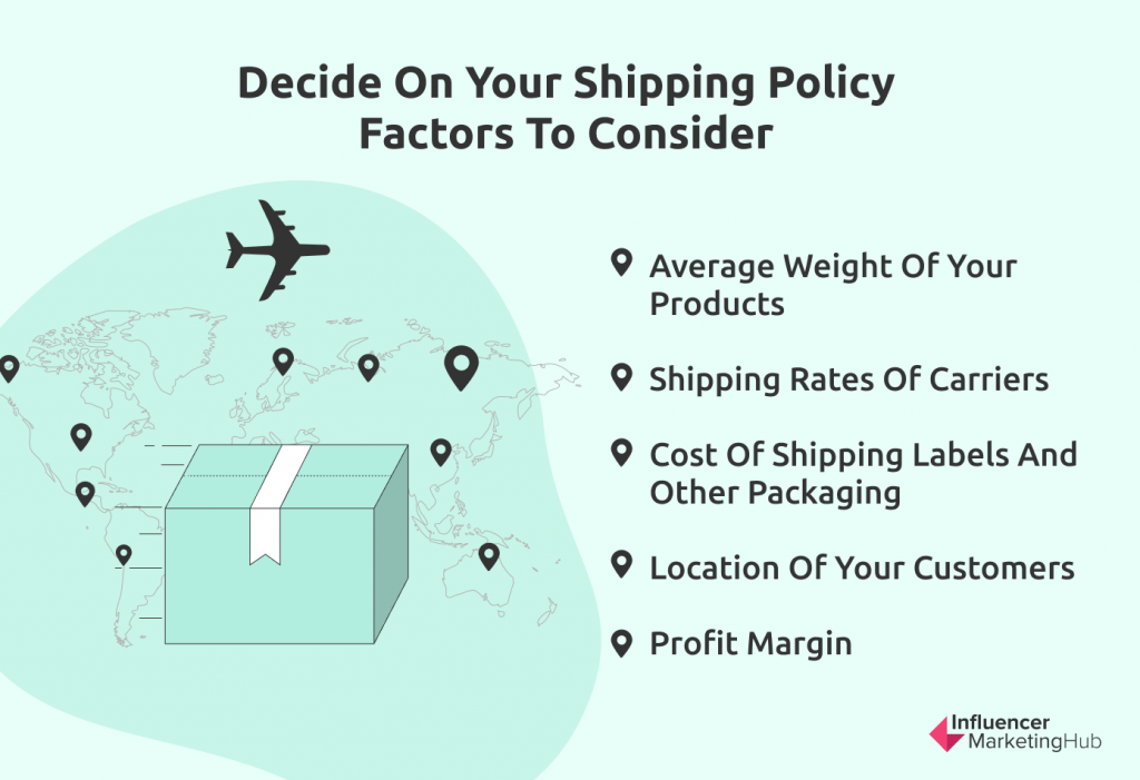 Decide on your shipping policy