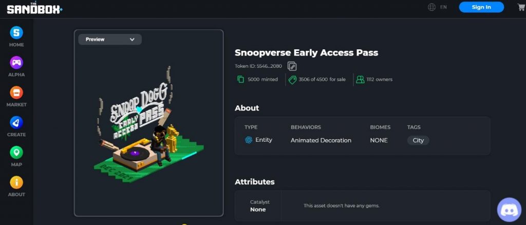 Snoop Dogg’s metaverse early access pass