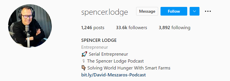 Spencer Lodge Instagram Crypto Influencer