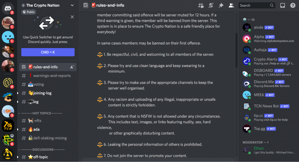 eos crypto discord chatroom