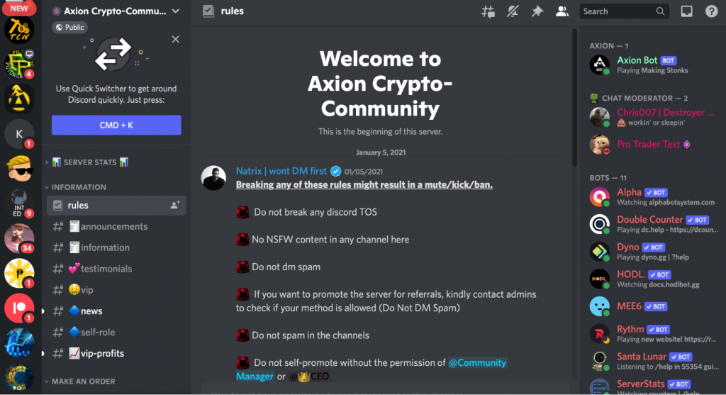 Axion Crypto-Community