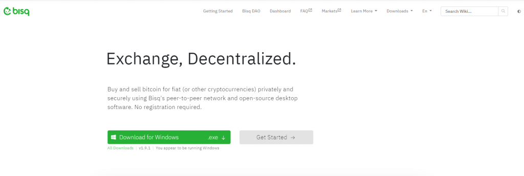 Bisq is an open-source, decentralized exchange