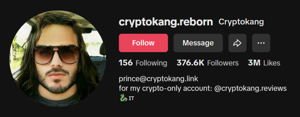 Cryptokang TikTok Influencer