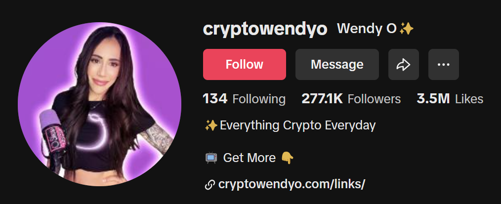 TikTok Crypto Influencer