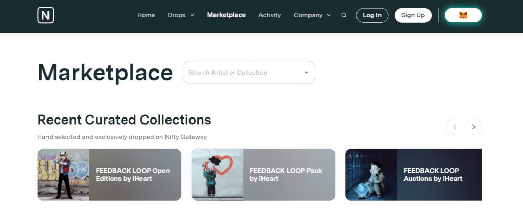 Nifty Gateway is marketplaces for creators and collectors