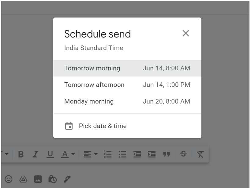 schedule email on gmail