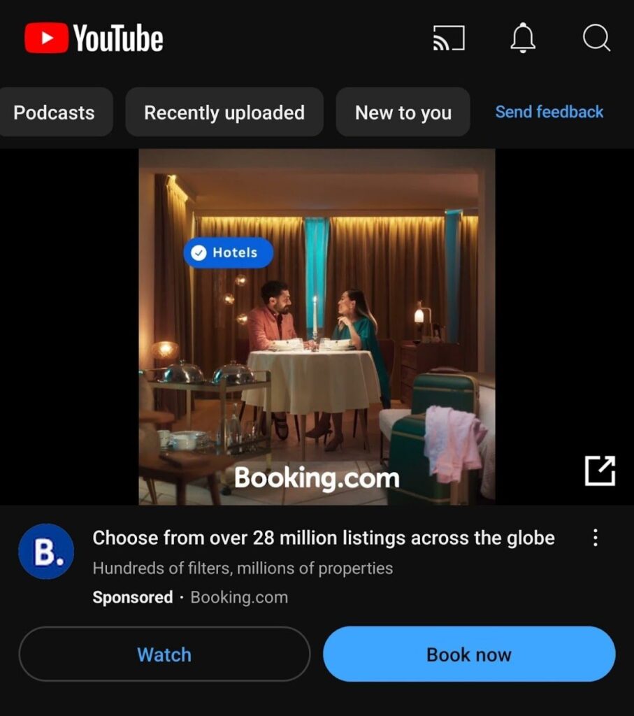 YouTube In-App Ad