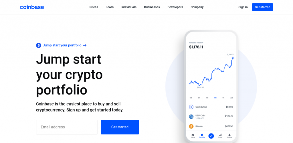 Coinbase is usually recommended for beginners