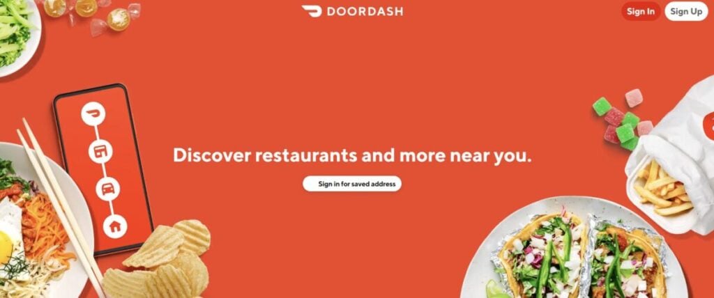 DoorDash Food Delivery Platform Squarespace