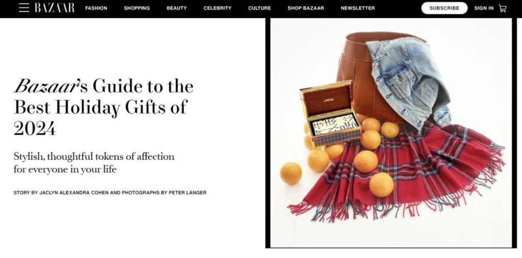 Harper’s Bazaar Squarespace