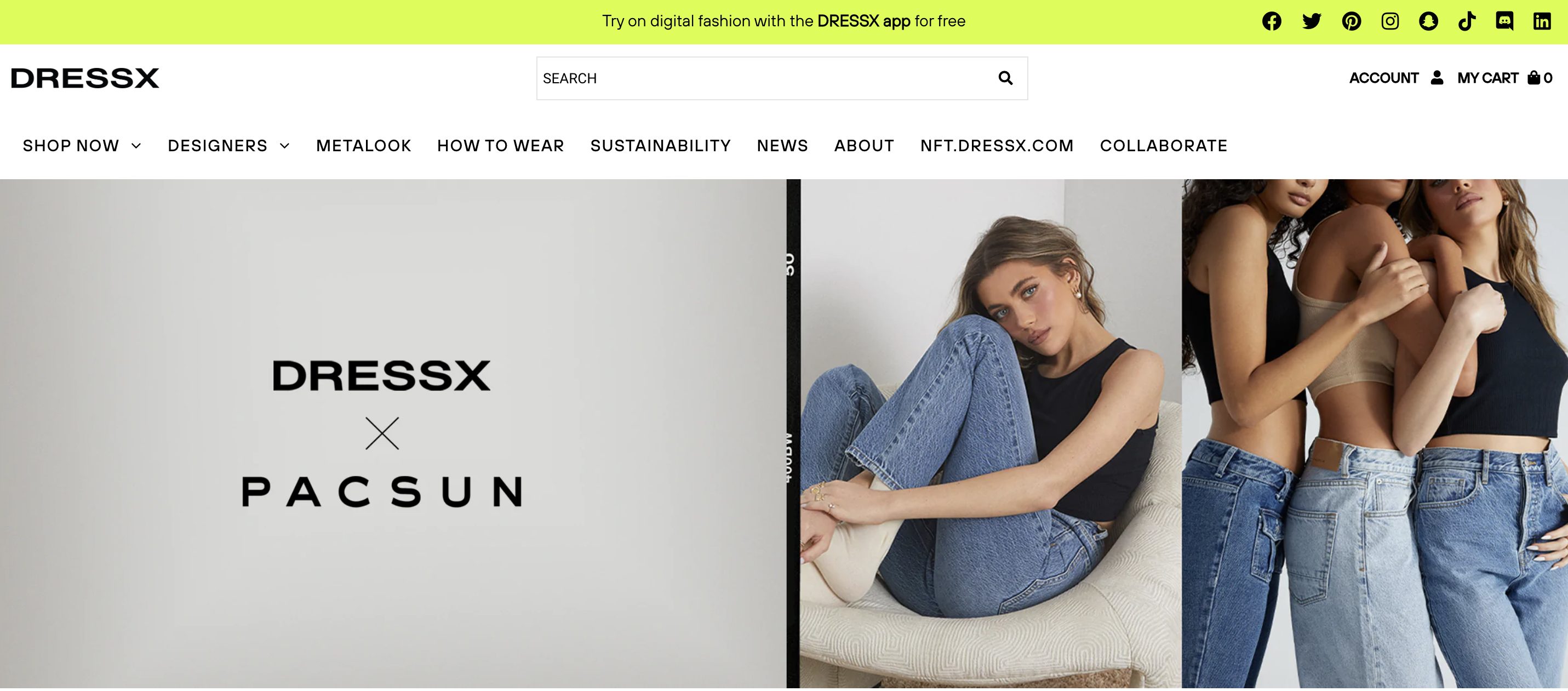 DressX partners with PacSun to release free virtual jeans