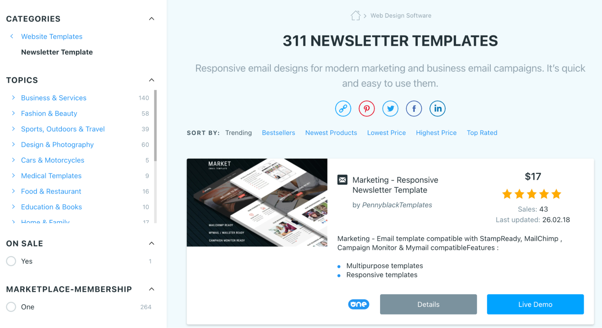 The Best Sellers Email Newsletter Template