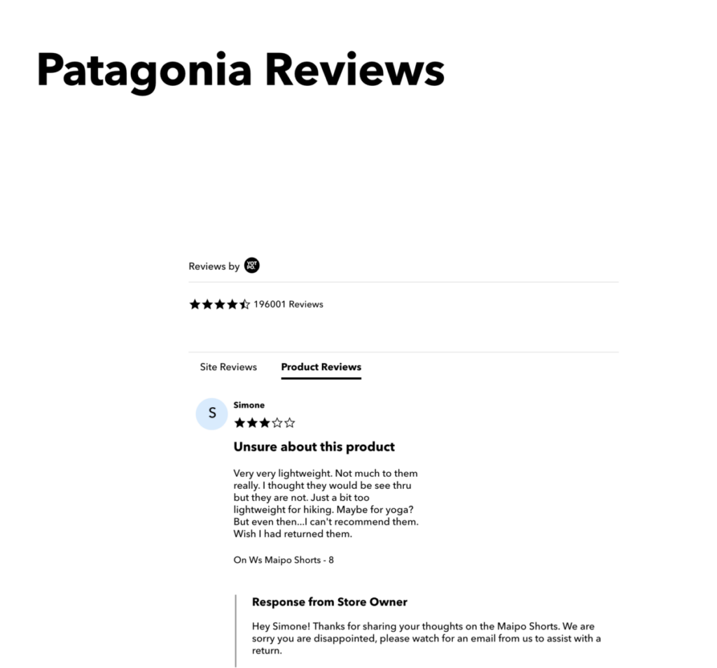 Patagonia Reviews