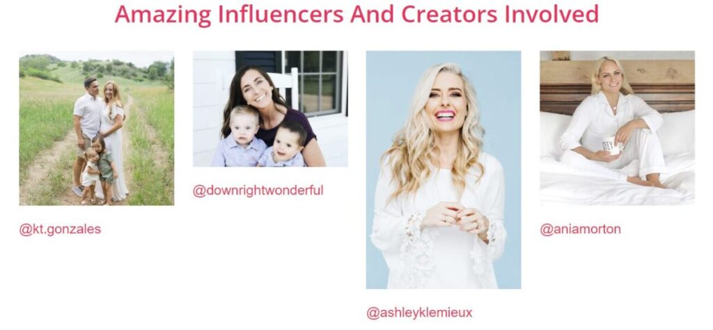 The Influencer Marketing Factory collaborated influencers