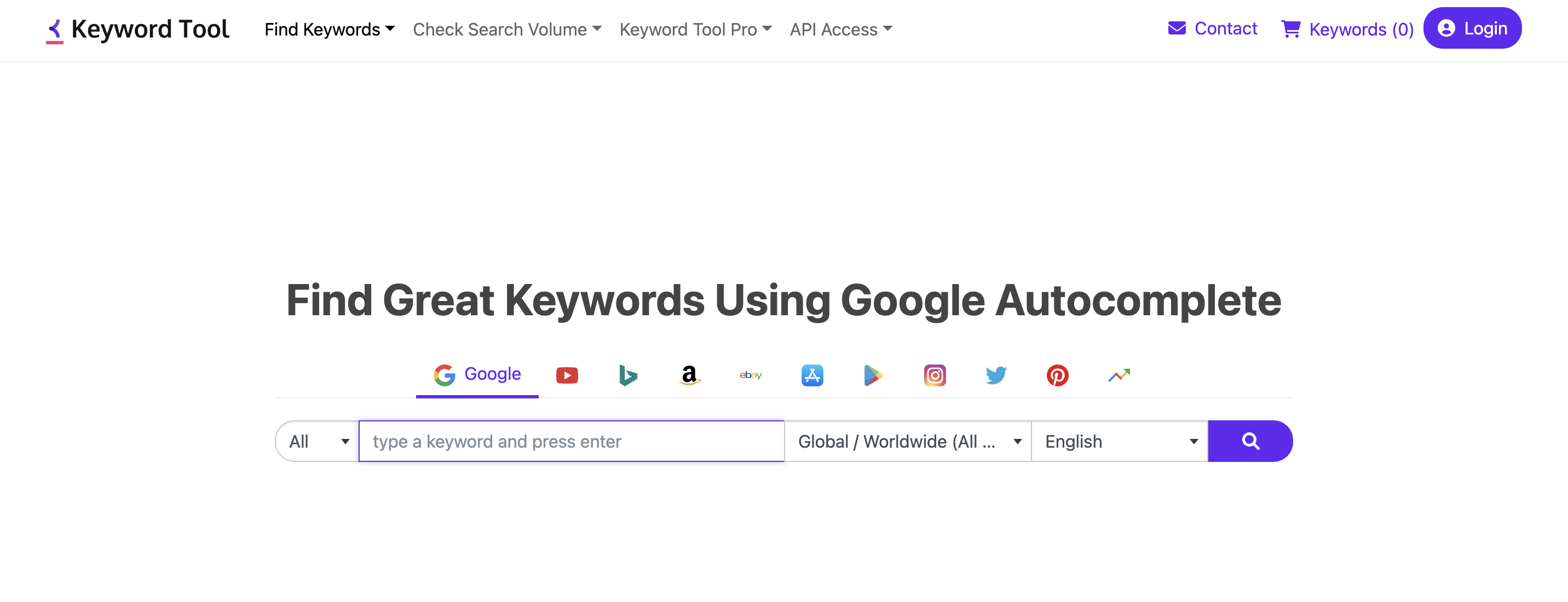 Keyword Tool