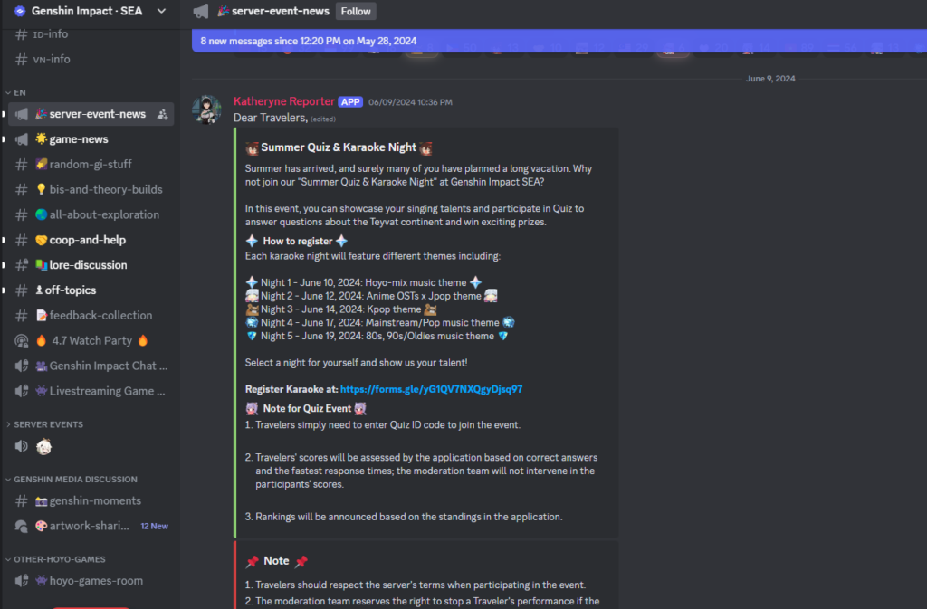 Genshin Impact’s Discord Server