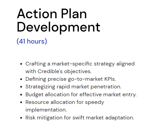 Credible action plan development