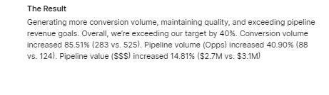 Arena case study results