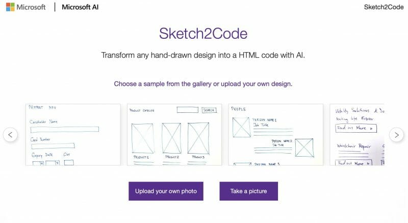 Sketch 2 Code AI converter